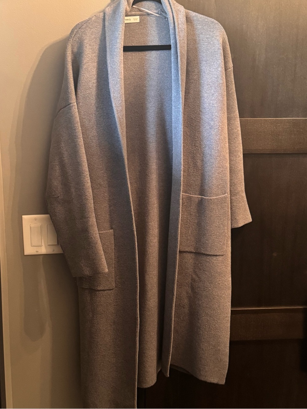 Women’s Open-Front Long Cardigan Sweater - Gray